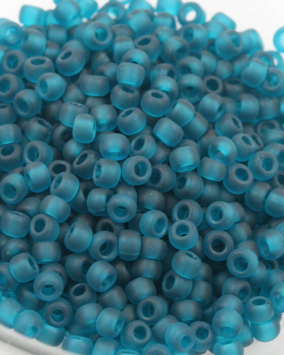 Toho seed beads size 6 Transparent Frosted Teal