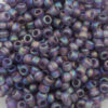 toho #8 seed beads transparent rainbow frosted light tanzanite