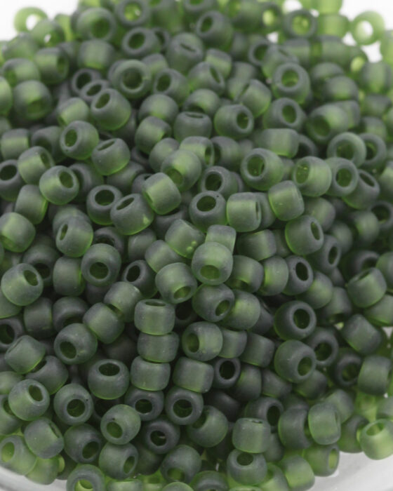 Toho seed beads size 6 Transparent Frosted Olivine