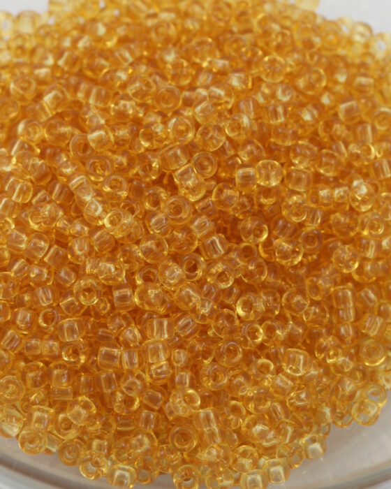 Toho transparent seed beads size 8 Light Topaz