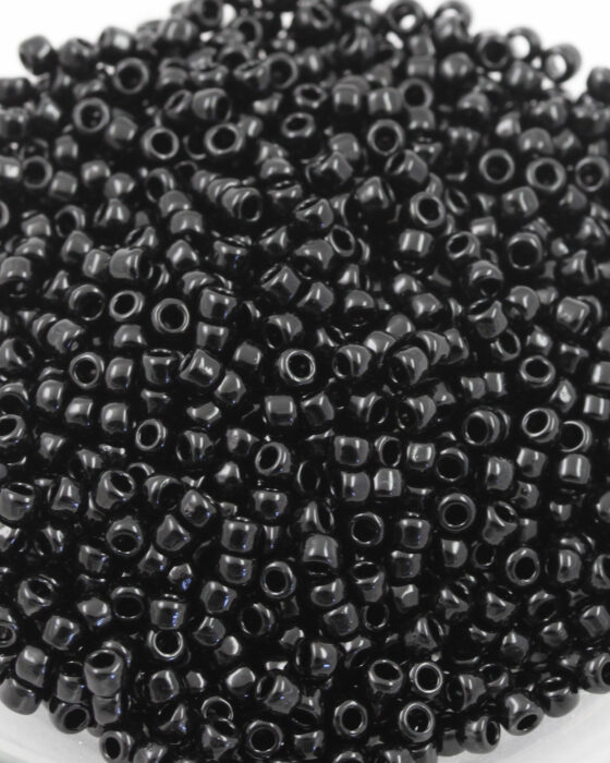 Toho seed beads size 8 Opaque Jet