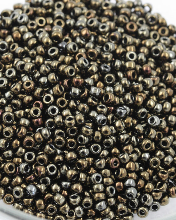 Toho Metallic seed beads size 8 Iris Brown