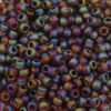 toho #8 seed beads transparent rainbow frosted smoky topaz