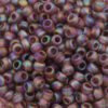 toho #8 seed beads transparent rainbow frosted medium amethyst