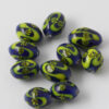Handmade oval glass beads