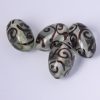 Handmade olive glass beads 16x30mm Clear