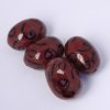 Handmade olive glass beads 16x30mm red