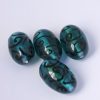 Handmade olive glass beads 16x30mm Turquoise