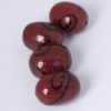 Handmade olive glass beads 16x30mm Red