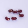 Handmade glass beads with trails 12x13mm Bordeaux