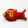 Glass fish bead red