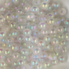 Acrylic round beads 5mm Rainbow Clear