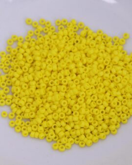 Miyuki Round Seed Beads Size 11. Opaque yellow