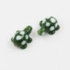 handmade glass turtle bead green