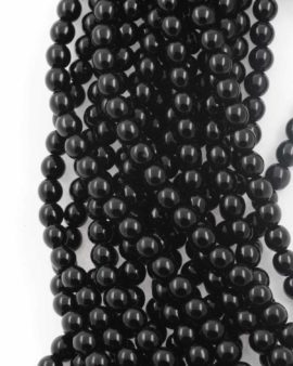 round crystal beads black 8mm