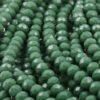 crystal faceted rondelle beads green opaque