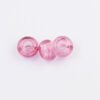 Large hole glass bead Transparent pink