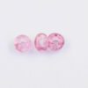 Large hole glass bead pink & white
