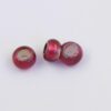 Large hole glass beads pink silver foil