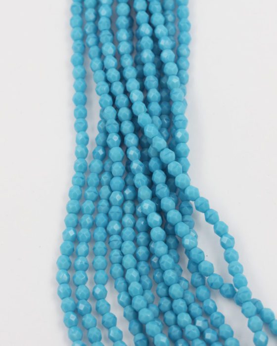 firepolished glass beads 4mm turquoise