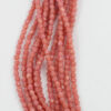 firepolished glass beads 4mm pink coral