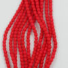 firepolished glass beads 4mm red