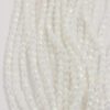 fire polished glass bead 4mm snow shimmer