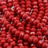 crystal faceted rondelle beads red