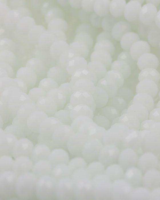 crystal faceted rondelle beads white