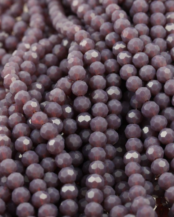 faceted round glass beads 6mm violet opal