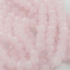 crystal faceted rondelle beads soft pink