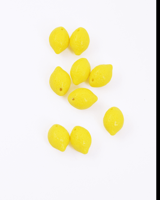 Lemon glass beads