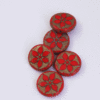 Coin flower coin red and gold