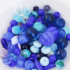 Mix glass beads blue