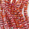 Bead, crystal faceted rondelle chevron style, 9 x 7 mm. Sold per strand of approx.72 beads