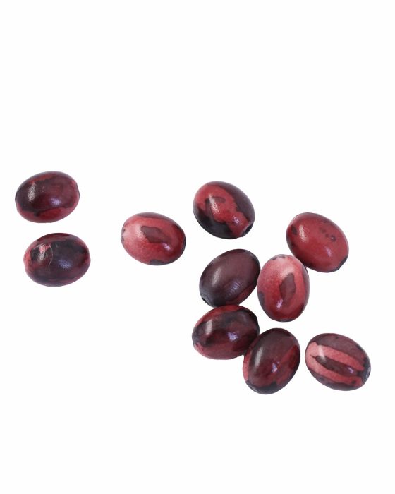 Olive Shape Beads 12x14mm Maroon