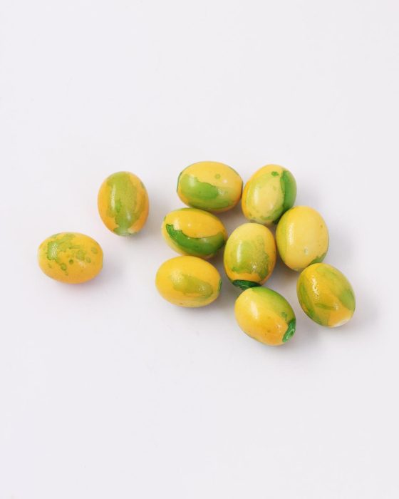Olive Shape Beads 12x14mm Yellow