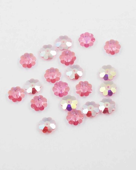 Swarovski flower sequins unfoiled 10mm rose