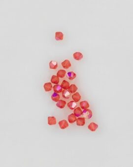 Preciosa Crystal Bicones 4mm Padparadsha Matt AB