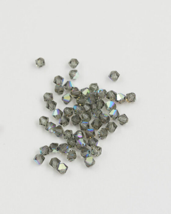 Swarovski crystal bicone 4mm Black diamond AB