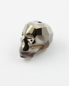 swarovski crystal skull metallic light gold x2