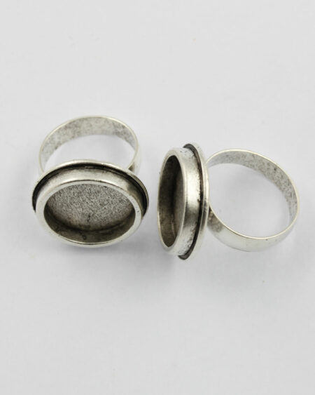ring base antique silver