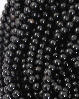 Black tourmaline round beads 8mm