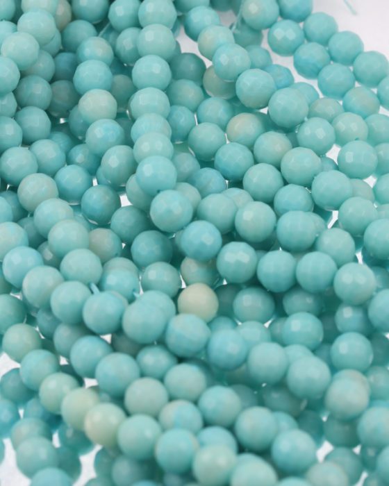stone powdered faceted beads turquoise