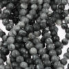 stone powdered faceted beads liquorice