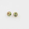 Round cloisonne bead 8mm lime