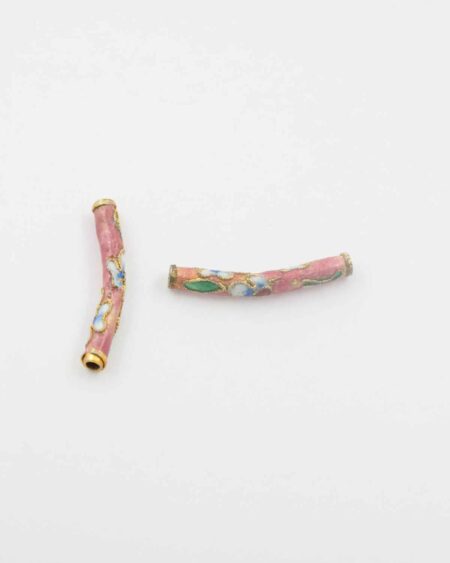 Curved tube cloisonne,28x4mm. Sold per pack of 10