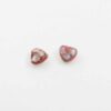 Heart cloisonne bead red