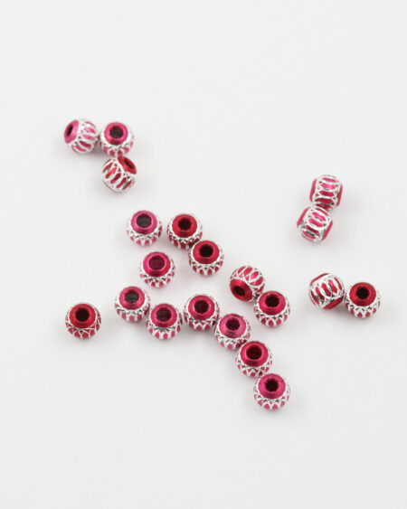 aluminium bead 6mm red