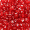 Alphabet beads 6mm Red